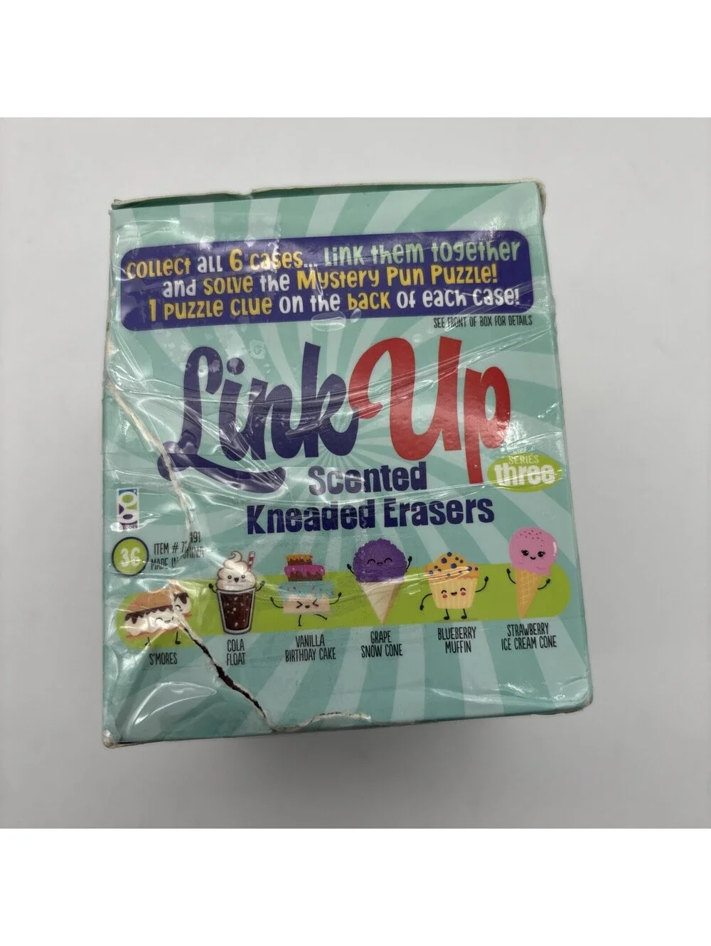 Raymond Link Up Scented Kneaded Erasers (Series Three - 36 Pieces) Box Torn, NEW